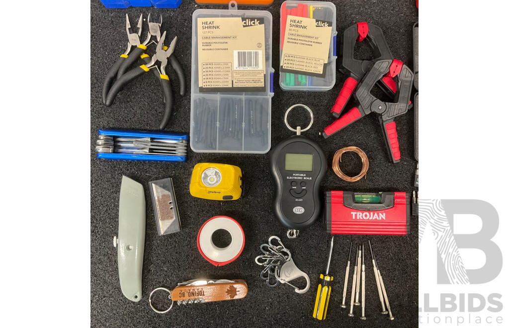Collection of Various Hand Tools, Electrical Supplies and Others
