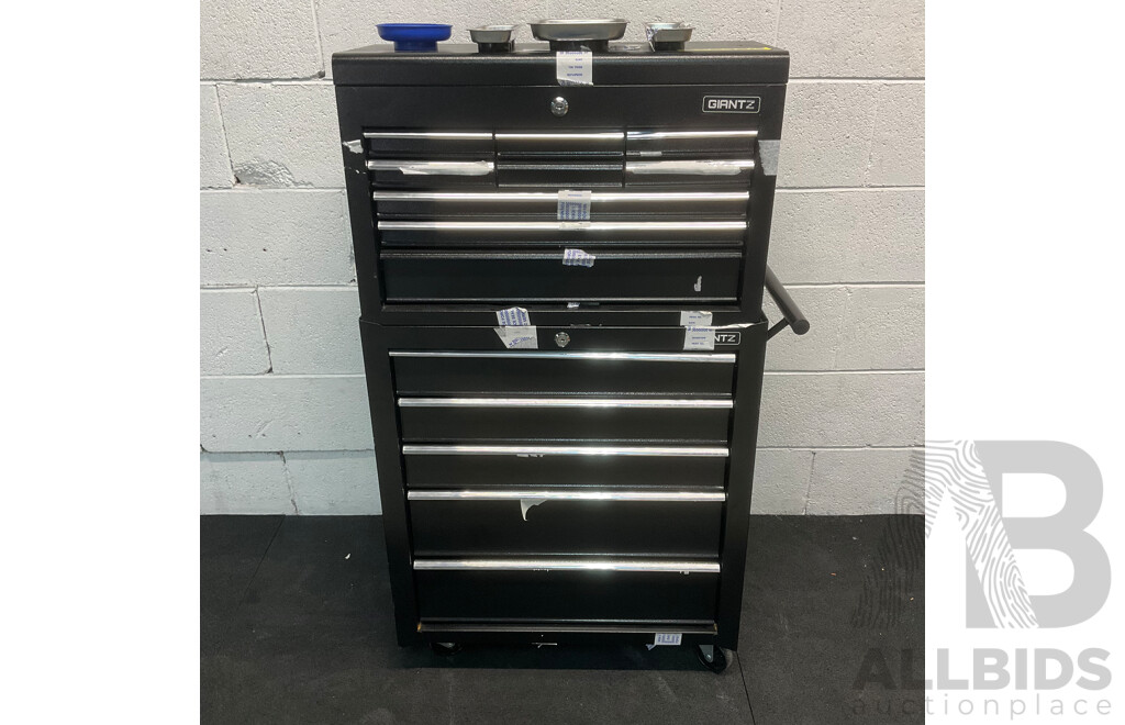 GIANTZ 15 Drawer Tool Box Cabinet Chest Trolley Toolbox Garage Storage Box with Accessories and Others