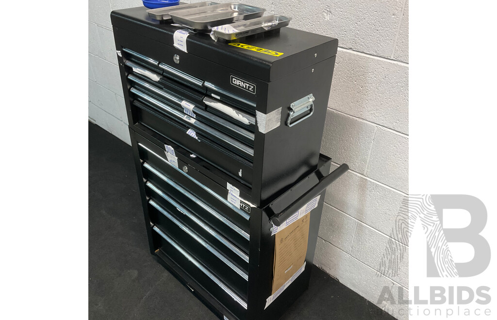 GIANTZ 15 Drawer Tool Box Cabinet Chest Trolley Toolbox Garage Storage Box with Accessories and Others