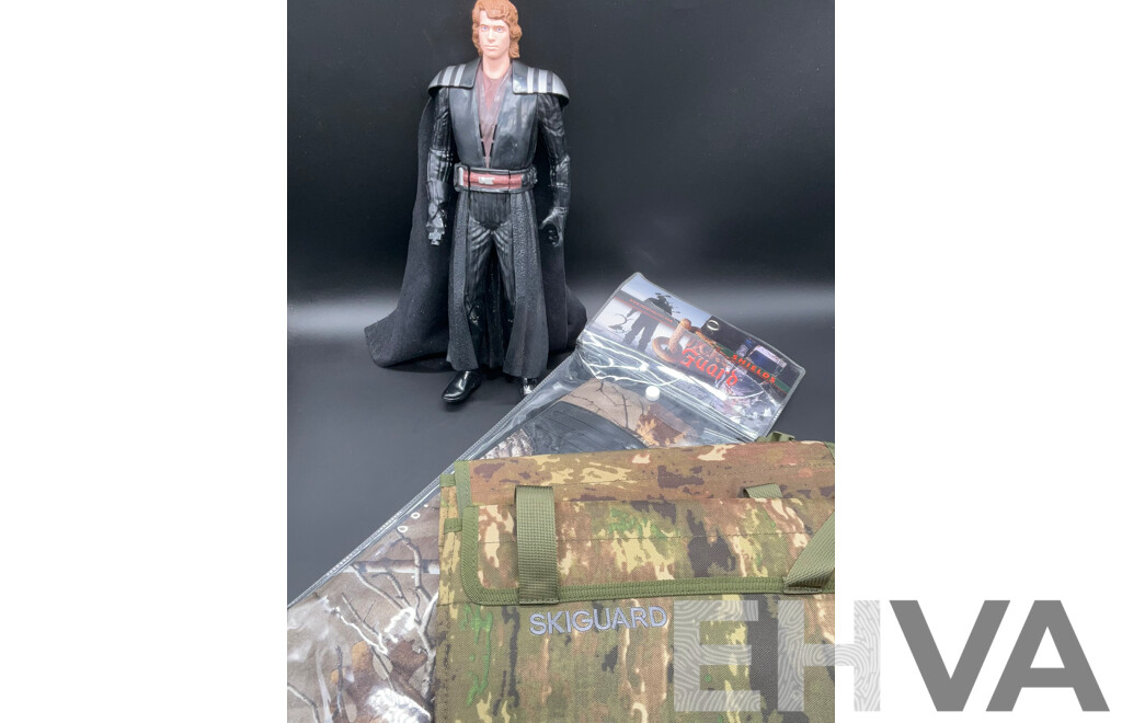 STAR WARS Action Figure (Hasbro SA) and Assorted SKIGUARD Camouflage Snake Gaiters - Lot of 4