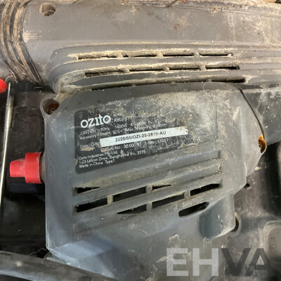 Assorted MAKITA Angle Grinders for Parts and OZITO Hammer Drill - Lot of 4