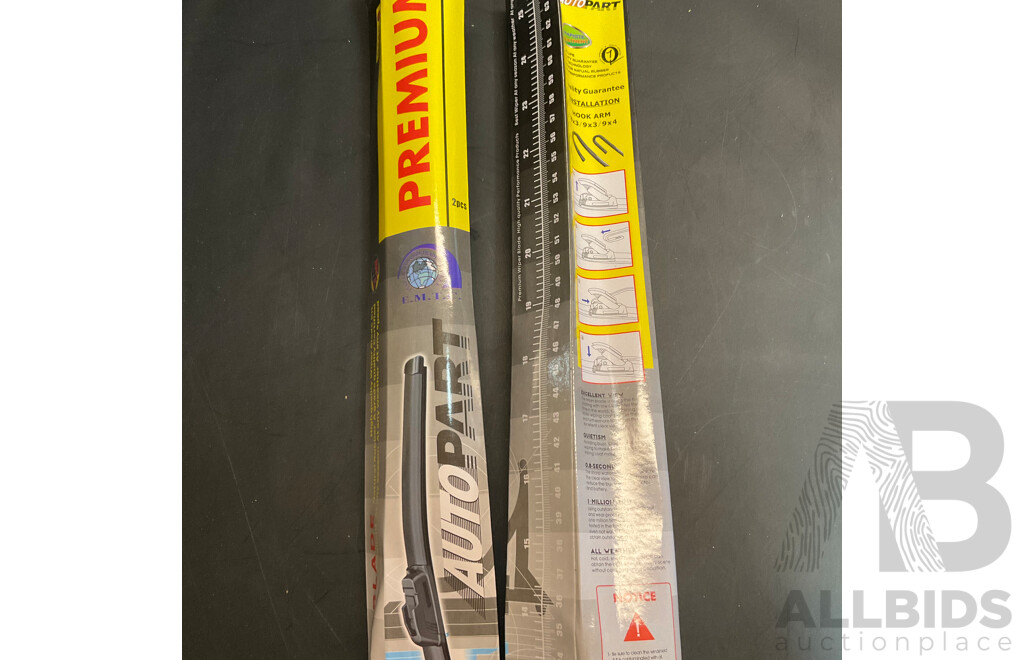 Bulk Buy - E.M.T.C 26'' Flat Wiper Premium Blade 24-905 2PCS Set - Lot of 50
