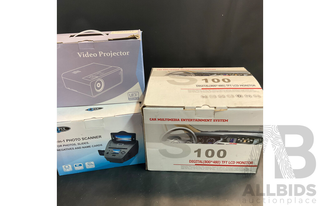 Digital (800x480) TFT LCD Monitor ,Video Projector, 4 In1 Photo Scanner