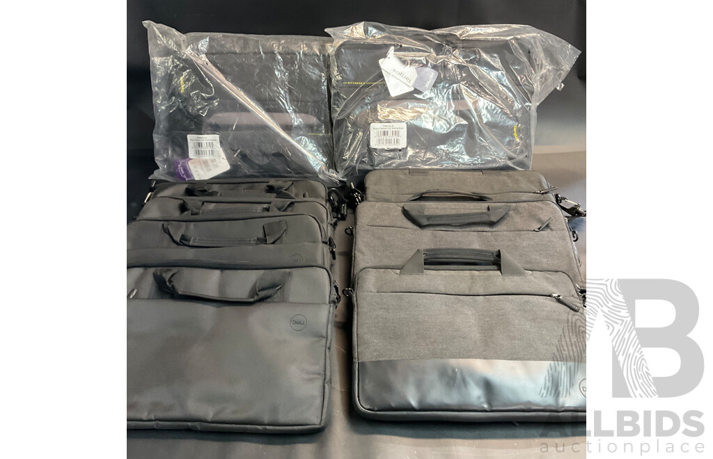 Assorted Dell ,Targus Computer Carry Bag - Lot of 9