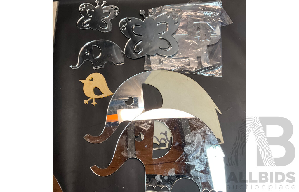 Assorted Animals Craft Wood & Mirror DIY Decoration