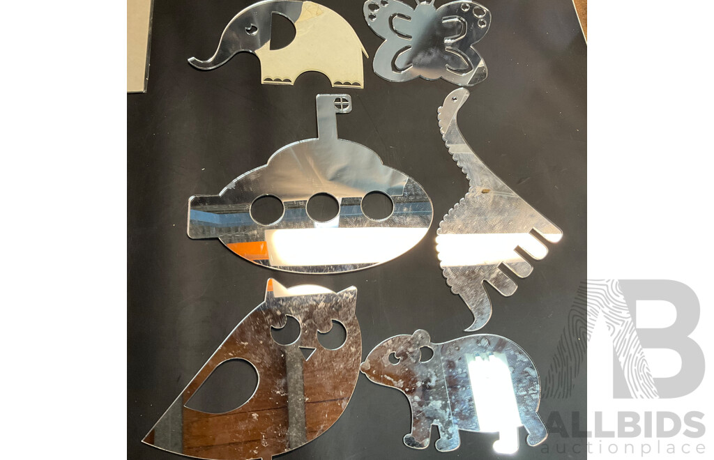 Assorted Animals Craft Wood & Mirror DIY Decoration