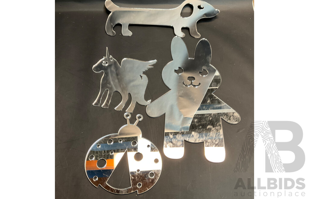 Assorted Animals Craft Wood & Mirror DIY Decoration