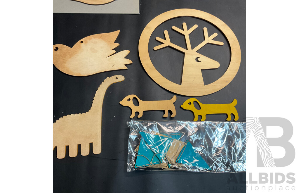 Assorted Animals Craft Wood & Mirror DIY Decoration