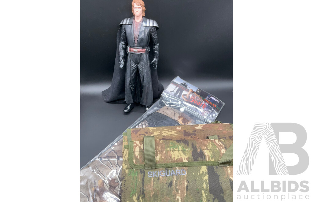 STAR WARS Action Figure (Hasbro SA) and Assorted SKIGUARD Camouflage Snake Gaiters - Lot of 4