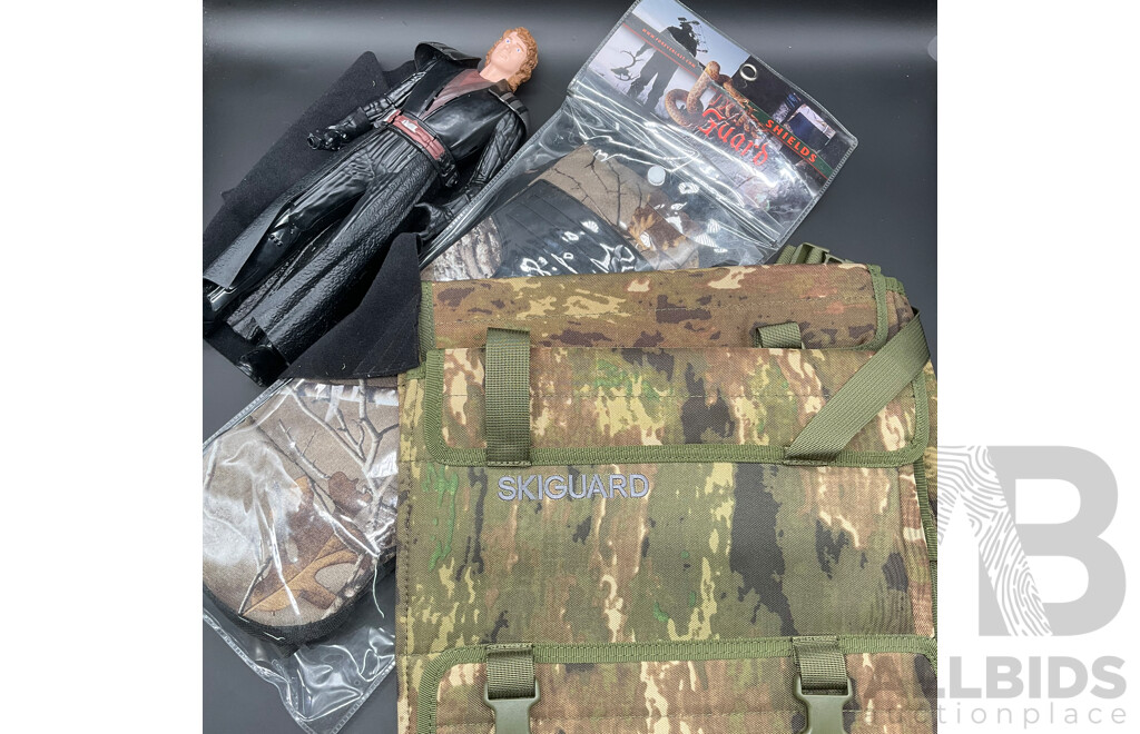 STAR WARS Action Figure (Hasbro SA) and Assorted SKIGUARD Camouflage Snake Gaiters - Lot of 4