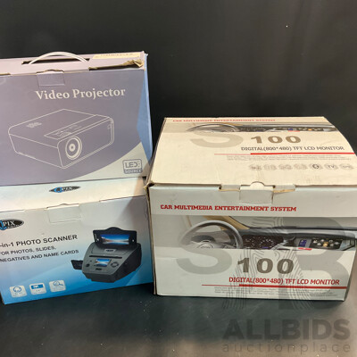 Digital (800x480) TFT LCD Monitor ,Video Projector, 4 In1 Photo Scanner