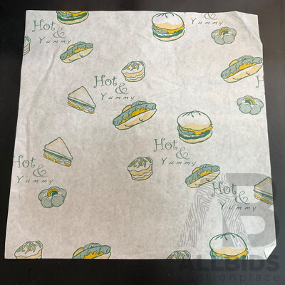 Bulk buy - Pettern Paper Burger / Food Wrapper Pack 100 - 305mmx305mm - Lot of 117 Packs