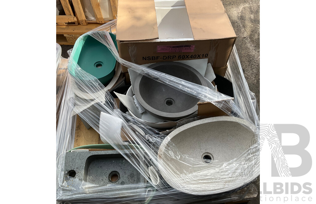 Bulk Lot - Mixed Basins and Stone Stools
