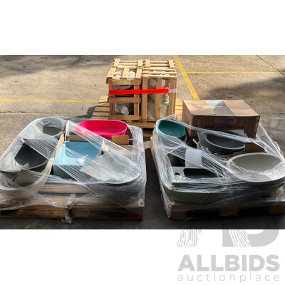 Bulk Lot - Mixed  Basins and Stone Stools