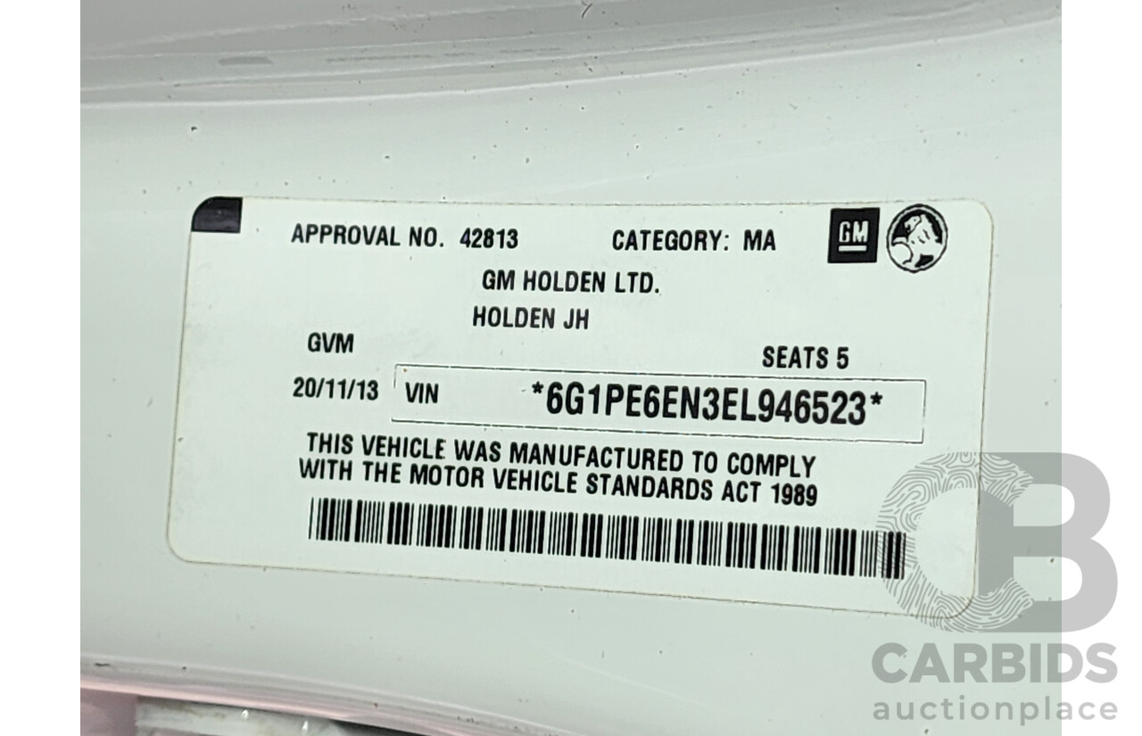 11/2013 Holden Cruze SRi V JH MY13 5d Hatchback White 1.4L