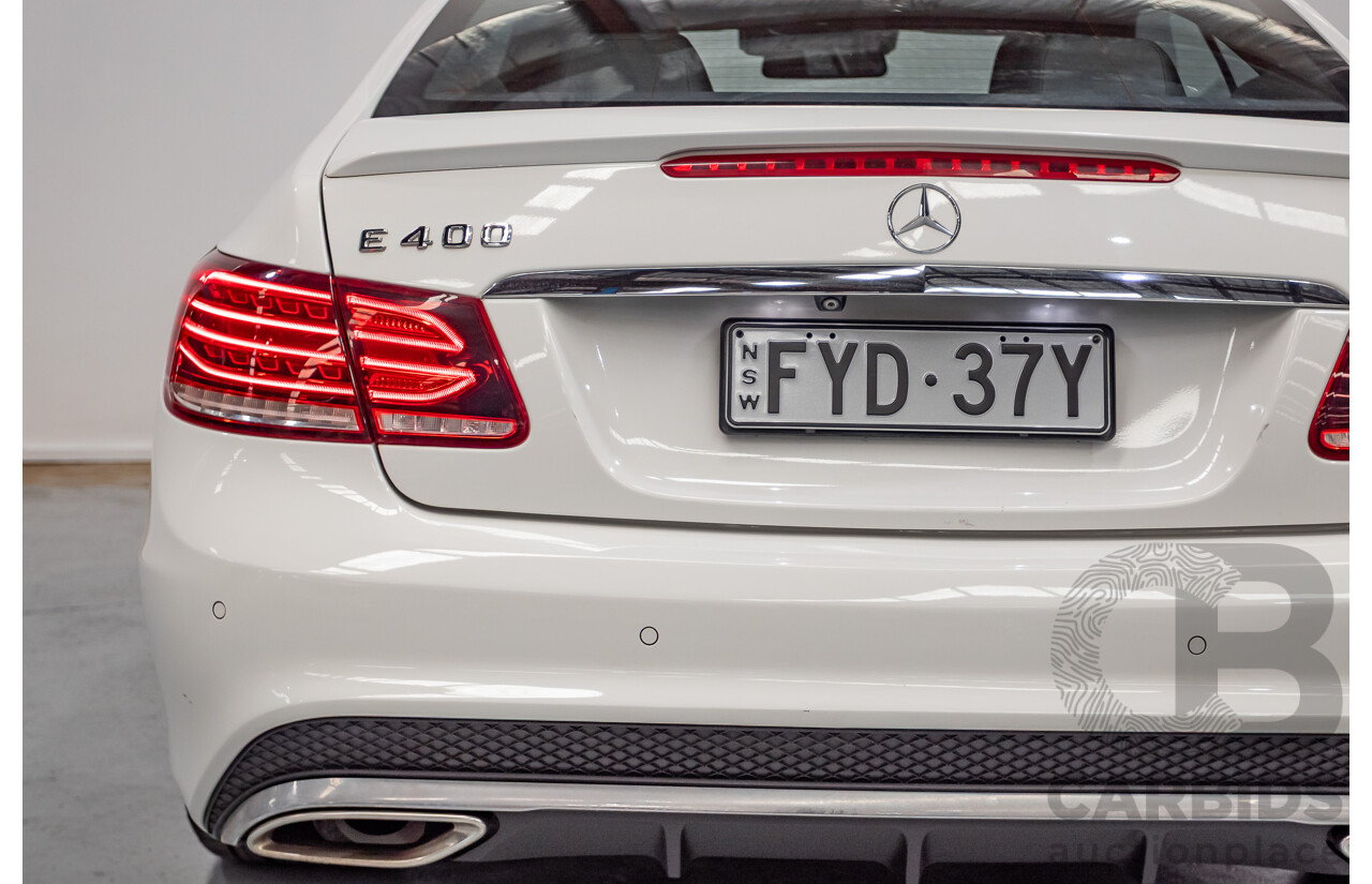 2/2014 Mercedes-Benz E400 207 MY14 2D Coupe Polar White Turbo V6 Twin Turbo 3.0L