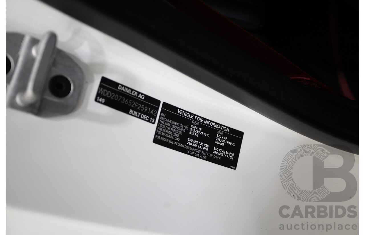 2/2014 Mercedes-Benz E400 207 MY14 2D Coupe Polar White Turbo V6 Twin Turbo 3.0L