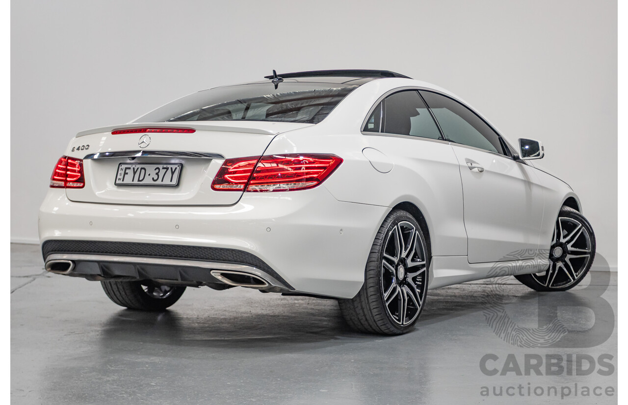 2/2014 Mercedes-Benz E400 207 MY14 2D Coupe Polar White Turbo V6 Twin Turbo 3.0L