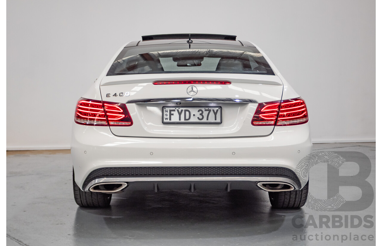 2/2014 Mercedes-Benz E400 207 MY14 2D Coupe Polar White Turbo V6 Twin Turbo 3.0L