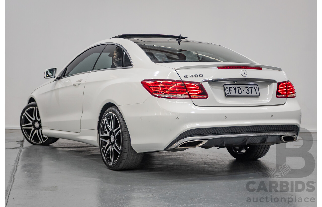 2/2014 Mercedes-Benz E400 207 MY14 2D Coupe Polar White Turbo V6 Twin Turbo 3.0L