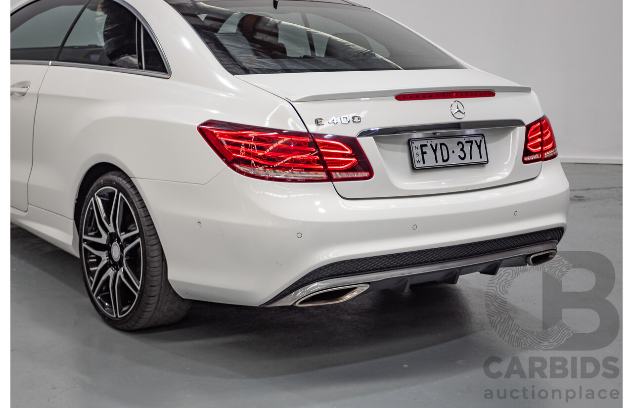 2/2014 Mercedes-Benz E400 207 MY14 2D Coupe Polar White Turbo V6 Twin Turbo 3.0L