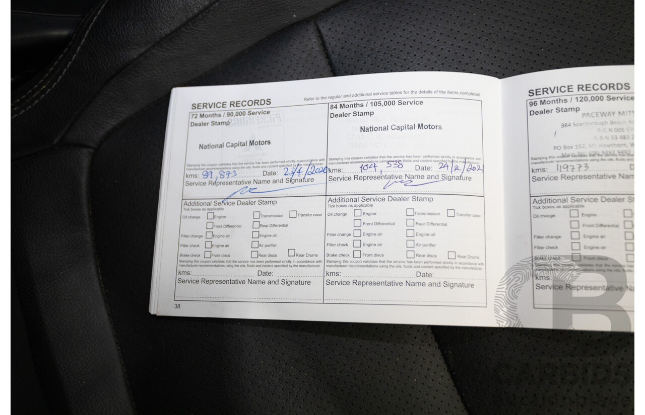 11/2014 Mitsubishi Outlander Aspire (AWD) ZJ MY14.5 4D Wagon Rally Red Metallic Turbo Diesel 2.3L