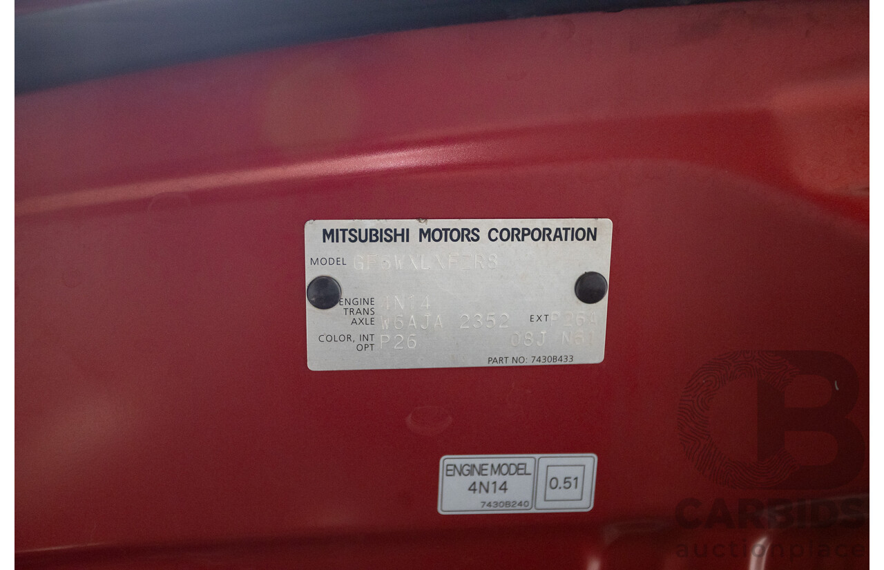 11/2014 Mitsubishi Outlander Aspire (AWD) ZJ MY14.5 4D Wagon Rally Red Metallic Turbo Diesel 2.3L