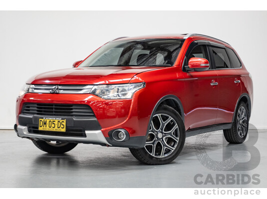 11/2014 Mitsubishi Outlander Aspire (AWD) ZJ MY14.5 4D Wagon Rally Red Metallic Turbo Diesel 2.3L
