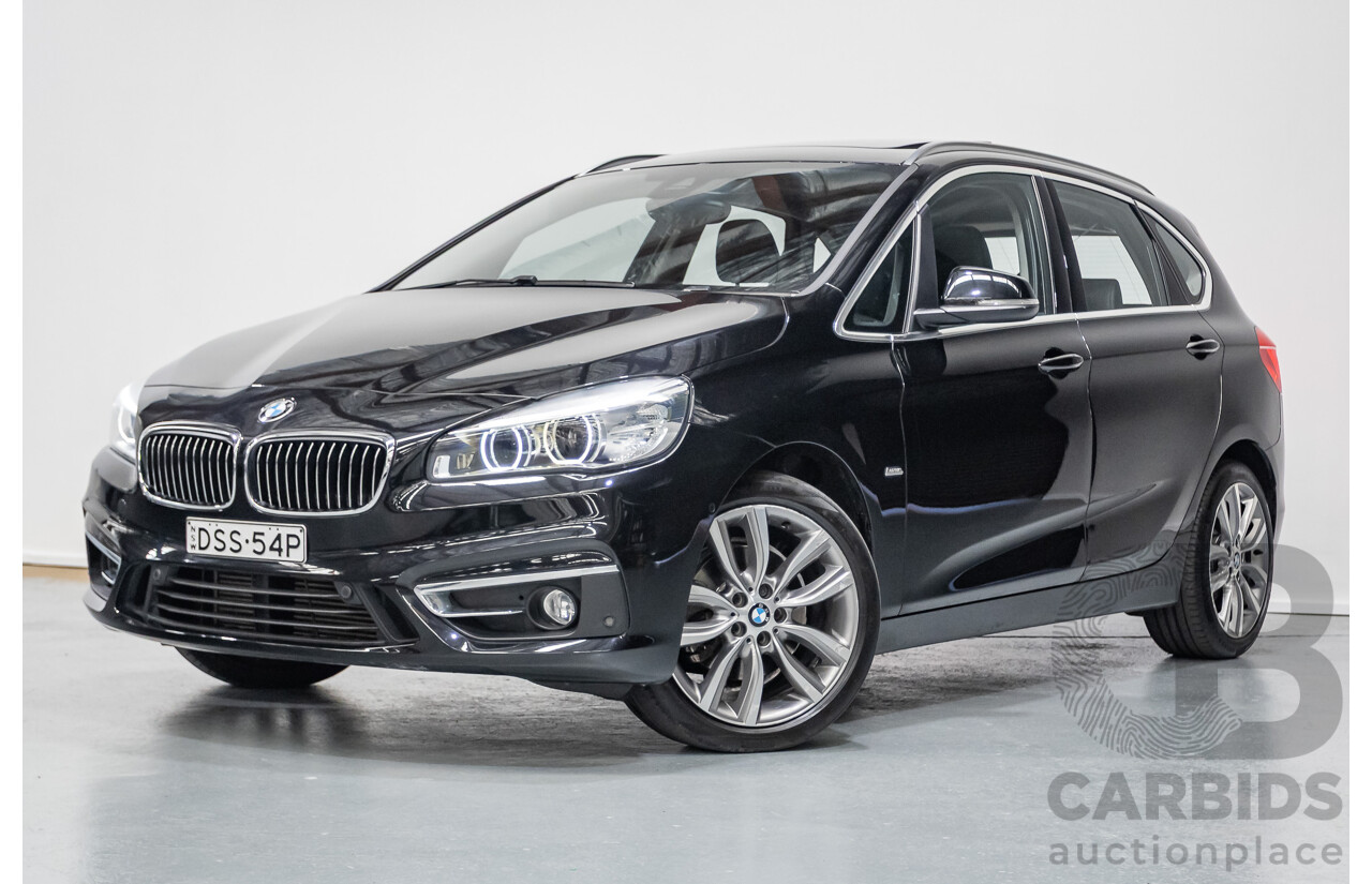 07/2017 BMW 220i Active Tourer Luxury Line F45 MY18 4D Wagon Black Sapphire Metallic Turbo 2.0L