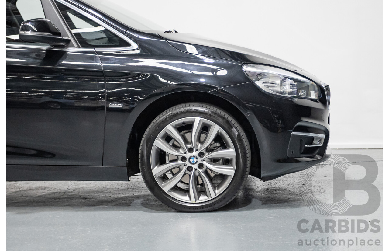 07/2017 BMW 220i Active Tourer Luxury Line F45 MY18 4D Wagon Black Sapphire Metallic Turbo 2.0L