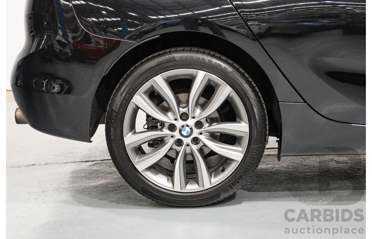 07/2017 BMW 220i Active Tourer Luxury Line F45 MY18 4D Wagon Black Sapphire Metallic Turbo 2.0L