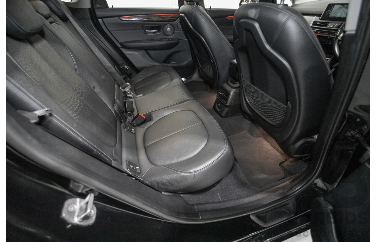 07/2017 BMW 220i Active Tourer Luxury Line F45 MY18 4D Wagon Black Sapphire Metallic Turbo 2.0L