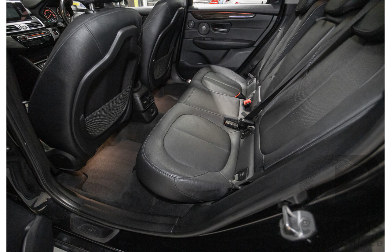 07/2017 BMW 220i Active Tourer Luxury Line F45 MY18 4D Wagon Black Sapphire Metallic Turbo 2.0L