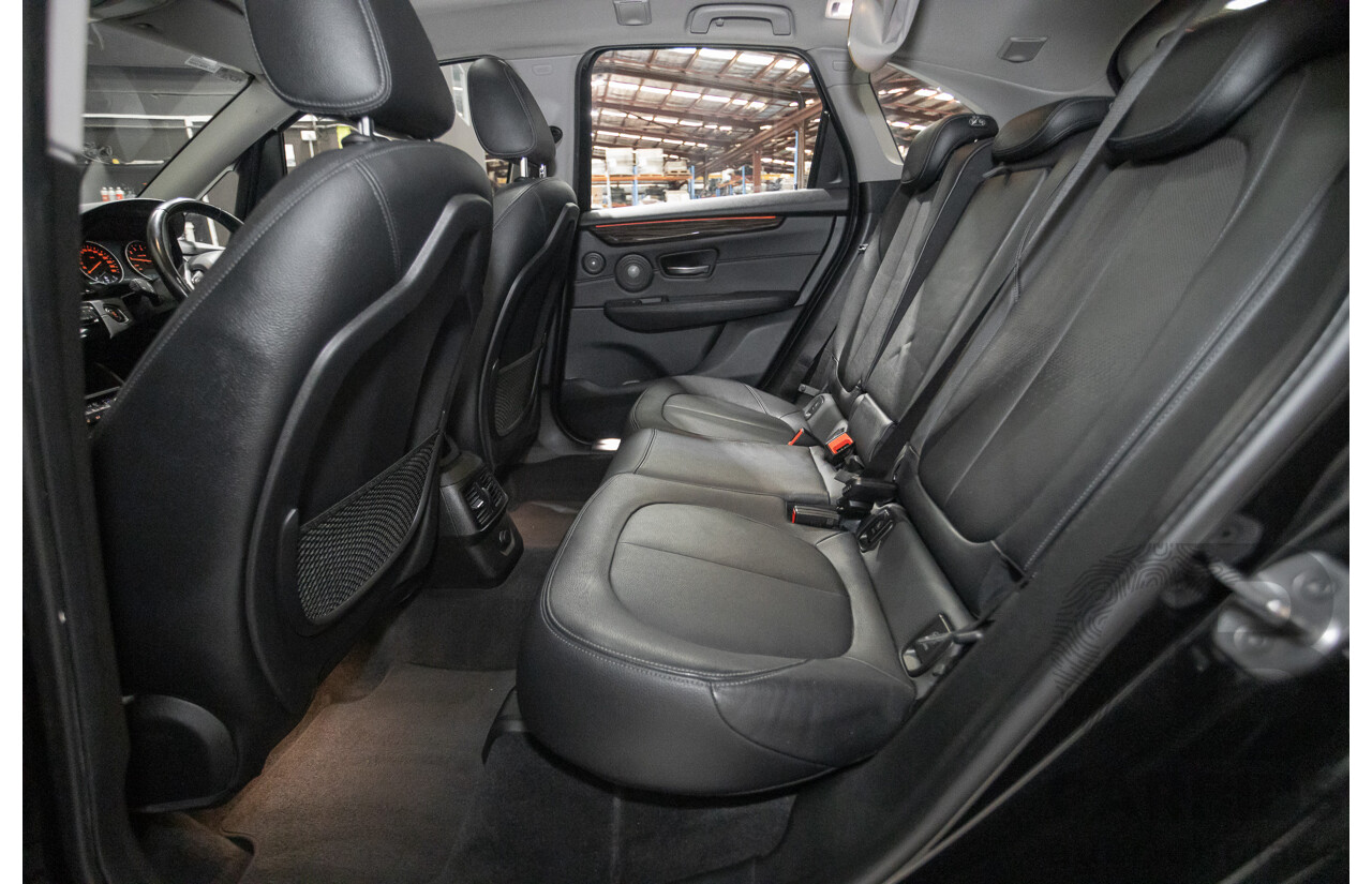 07/2017 BMW 220i Active Tourer Luxury Line F45 MY18 4D Wagon Black Sapphire Metallic Turbo 2.0L