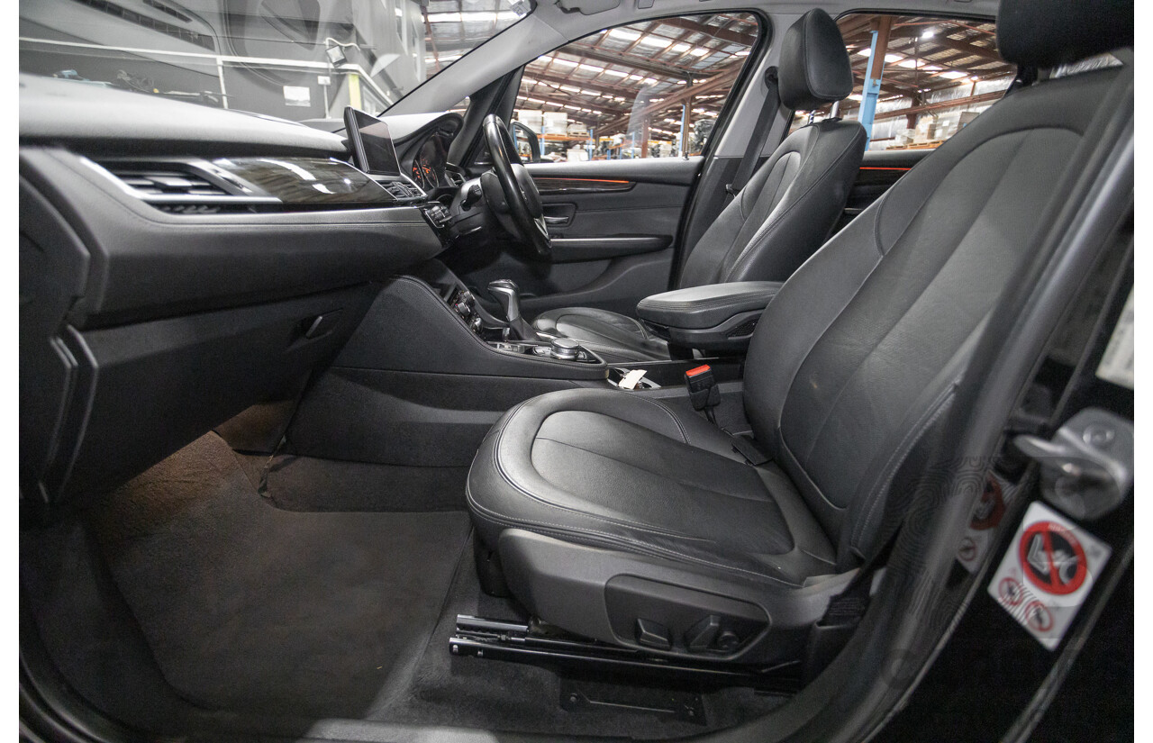 07/2017 BMW 220i Active Tourer Luxury Line F45 MY18 4D Wagon Black Sapphire Metallic Turbo 2.0L