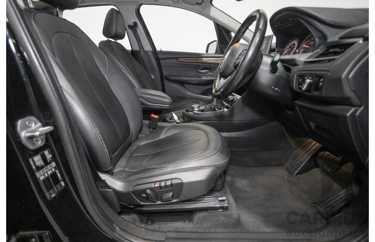 07/2017 BMW 220i Active Tourer Luxury Line F45 MY18 4D Wagon Black Sapphire Metallic Turbo 2.0L