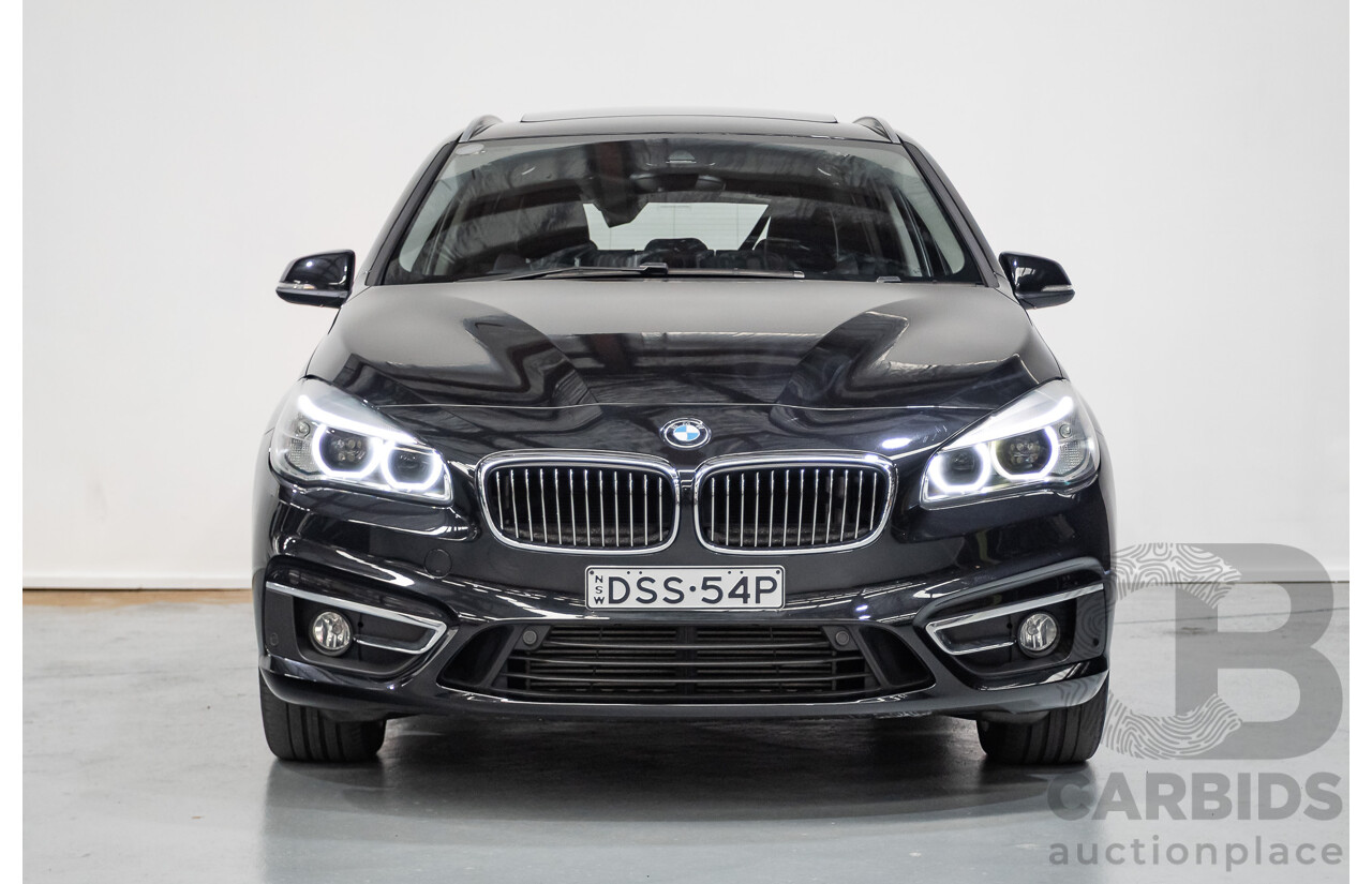 07/2017 BMW 220i Active Tourer Luxury Line F45 MY18 4D Wagon Black Sapphire Metallic Turbo 2.0L