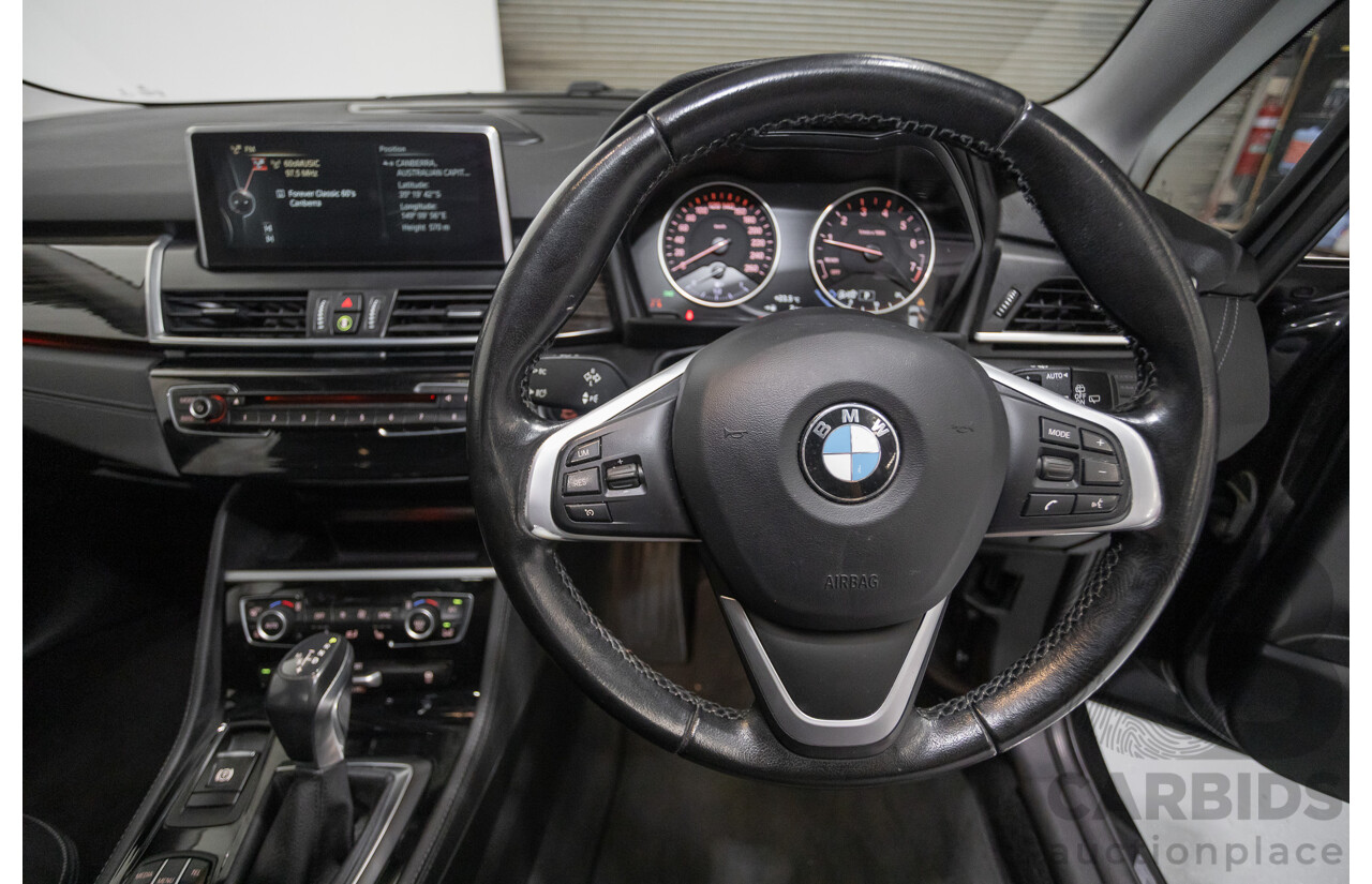 07/2017 BMW 220i Active Tourer Luxury Line F45 MY18 4D Wagon Black Sapphire Metallic Turbo 2.0L
