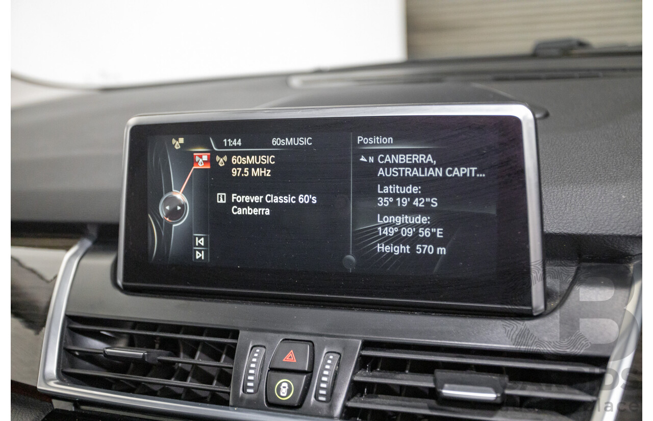 07/2017 BMW 220i Active Tourer Luxury Line F45 MY18 4D Wagon Black Sapphire Metallic Turbo 2.0L