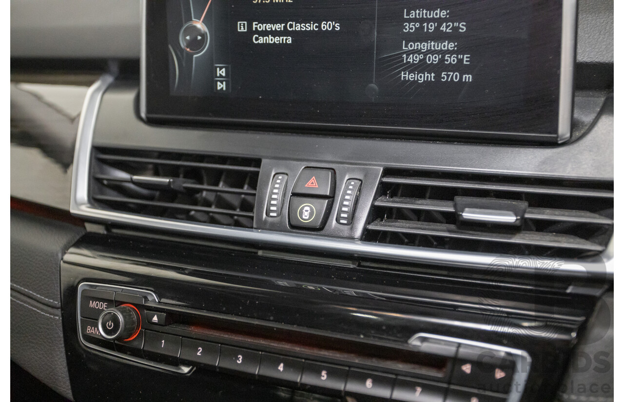 07/2017 BMW 220i Active Tourer Luxury Line F45 MY18 4D Wagon Black Sapphire Metallic Turbo 2.0L