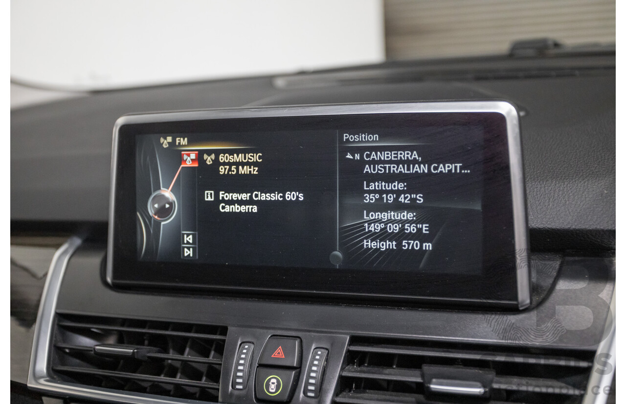 07/2017 BMW 220i Active Tourer Luxury Line F45 MY18 4D Wagon Black Sapphire Metallic Turbo 2.0L