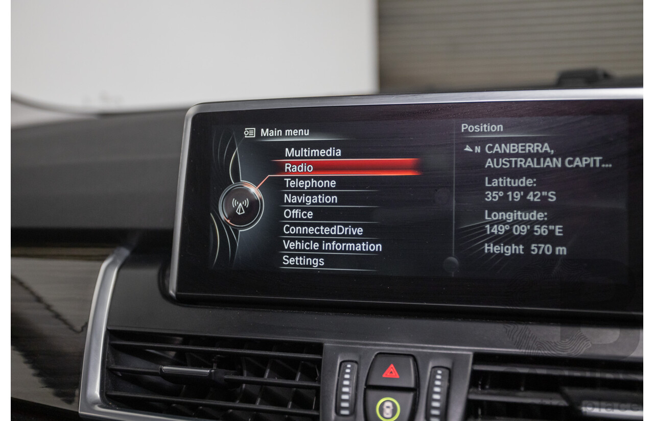 07/2017 BMW 220i Active Tourer Luxury Line F45 MY18 4D Wagon Black Sapphire Metallic Turbo 2.0L