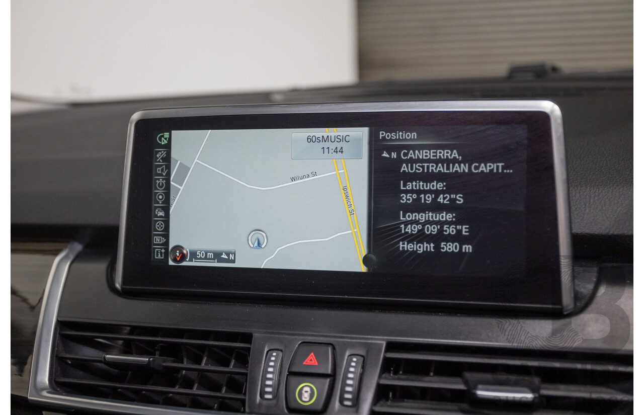 07/2017 BMW 220i Active Tourer Luxury Line F45 MY18 4D Wagon Black Sapphire Metallic Turbo 2.0L