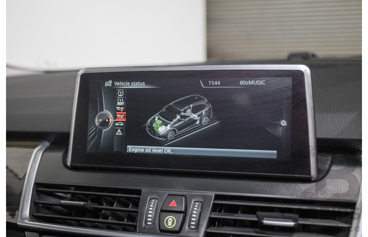 07/2017 BMW 220i Active Tourer Luxury Line F45 MY18 4D Wagon Black Sapphire Metallic Turbo 2.0L