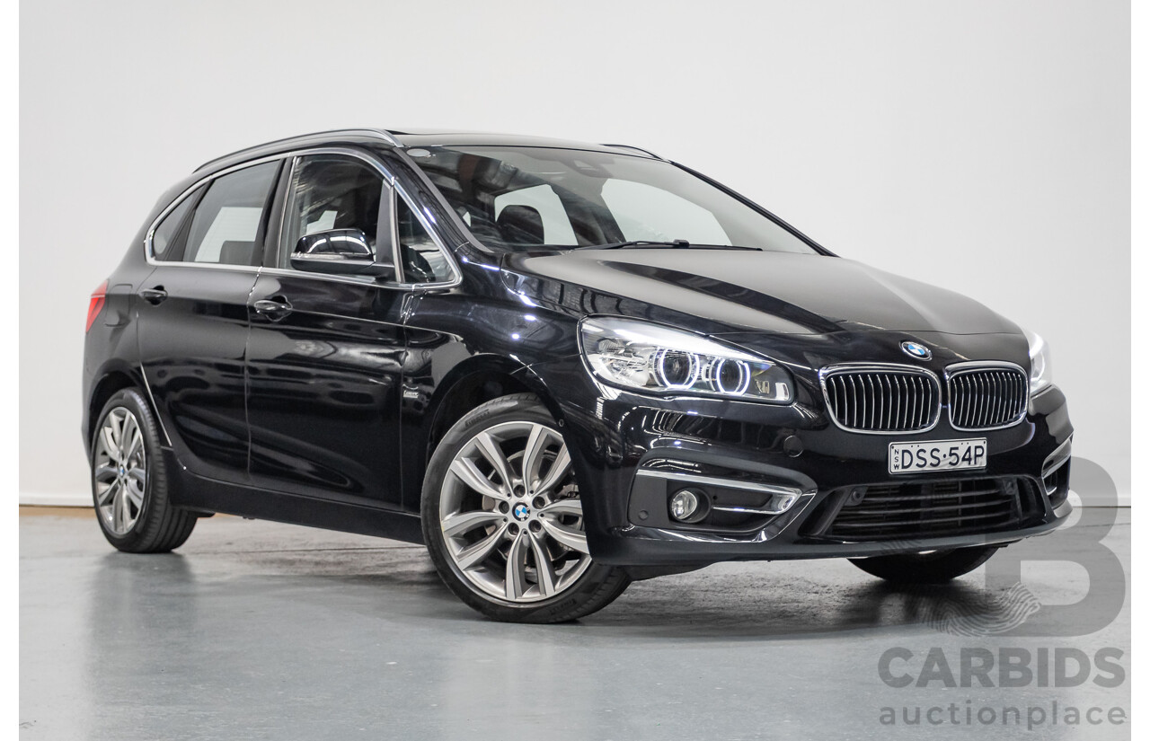 07/2017 BMW 220i Active Tourer Luxury Line F45 MY18 4D Wagon Black Sapphire Metallic Turbo 2.0L