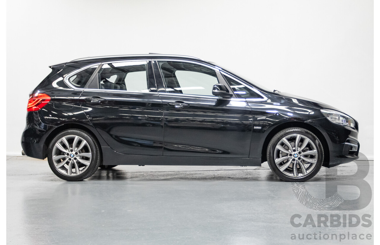 07/2017 BMW 220i Active Tourer Luxury Line F45 MY18 4D Wagon Black Sapphire Metallic Turbo 2.0L