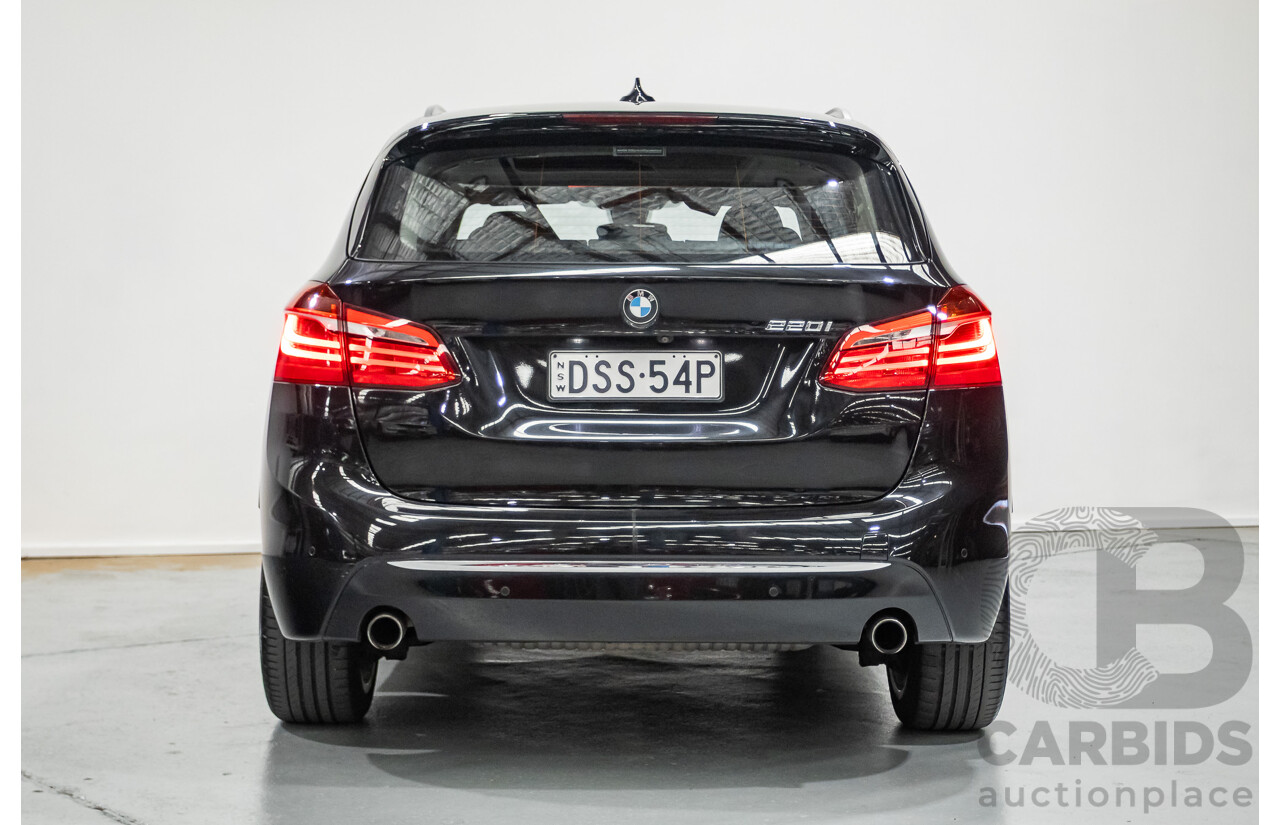 07/2017 BMW 220i Active Tourer Luxury Line F45 MY18 4D Wagon Black Sapphire Metallic Turbo 2.0L