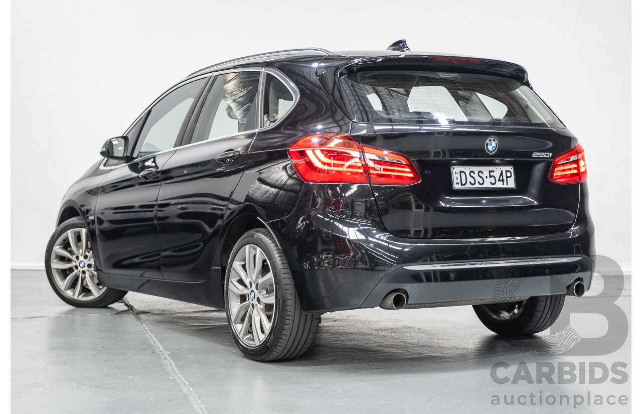 07/2017 BMW 220i Active Tourer Luxury Line F45 MY18 4D Wagon Black Sapphire Metallic Turbo 2.0L