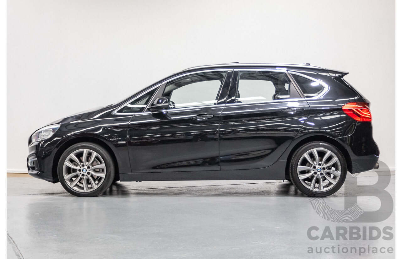 07/2017 BMW 220i Active Tourer Luxury Line F45 MY18 4D Wagon Black Sapphire Metallic Turbo 2.0L