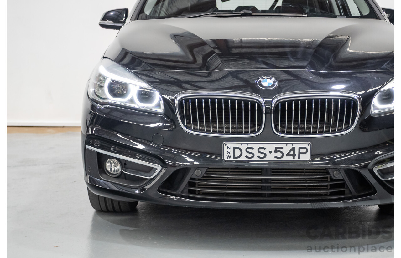 07/2017 BMW 220i Active Tourer Luxury Line F45 MY18 4D Wagon Black Sapphire Metallic Turbo 2.0L